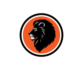 Wild Lion Head and Logo Icon Vector stock Illustration