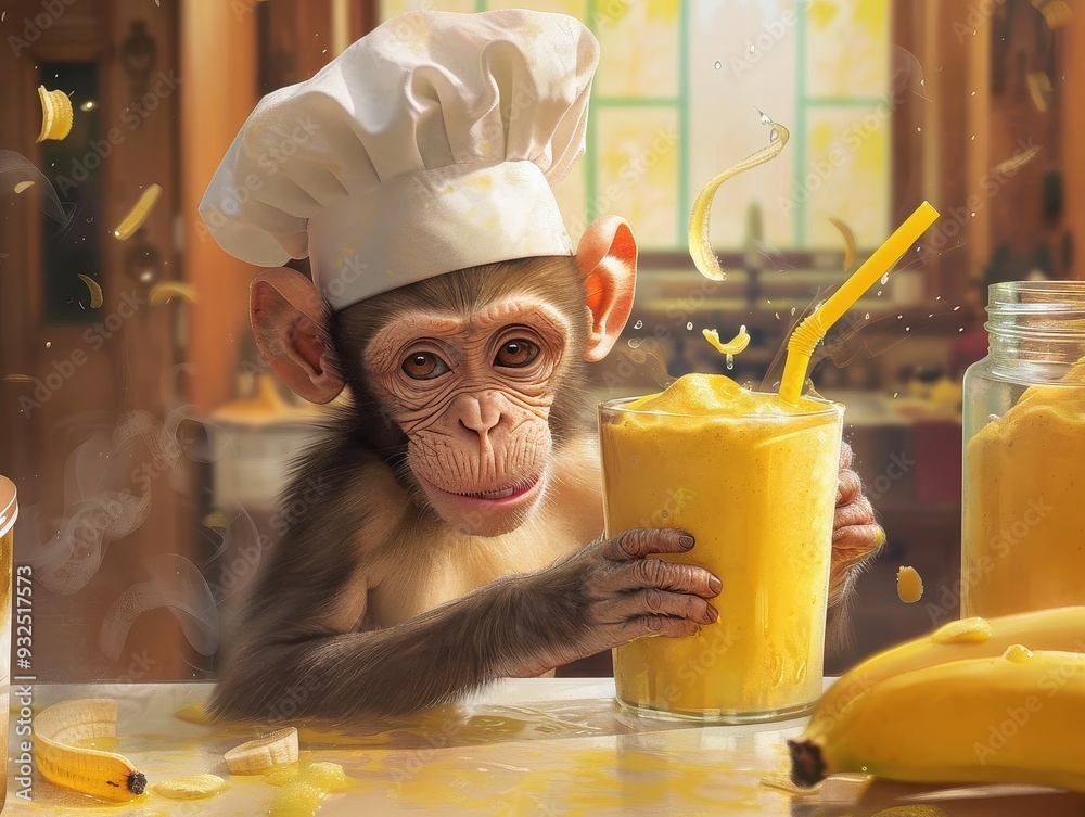 Poster primate smoothie chef