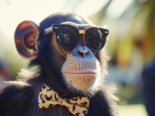 Suited-Up Primate at Formal Gathering