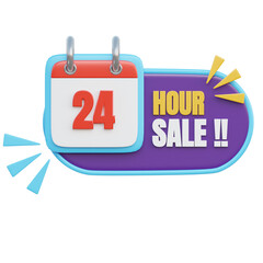 24 Hour Sale 3D Illustration