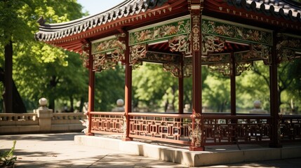 Fototapeta premium gazebo in the park 
