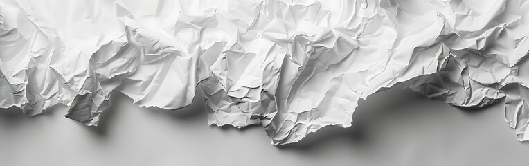 Fototapeta premium White crumpled paper texture background.