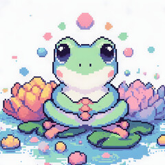 개구리, 픽셀아트 (Frog, pixel art)