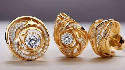 golden ring with diamonds