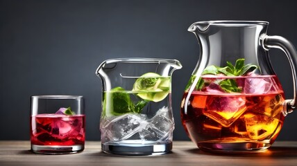 glass of water with lime and mint