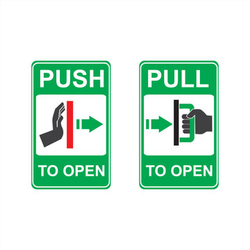 push pull vector for door