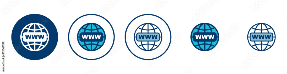 Wall mural web icon vector isolated on white background. website vector icon. internet world vector