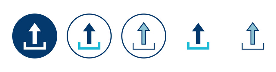 Upload icon vector isolated on white background. Upload sign icon. Upload button. Load symbol.