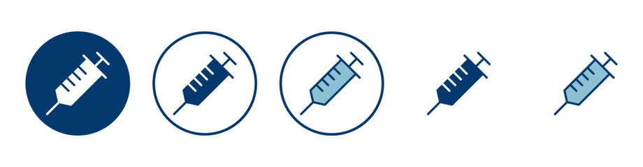 Syringe icon vector isolated on white background. injection icon