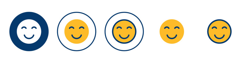 Smile icon vector isolated on white background. Smile vector icon. Emoticon Icon vector. Emoji