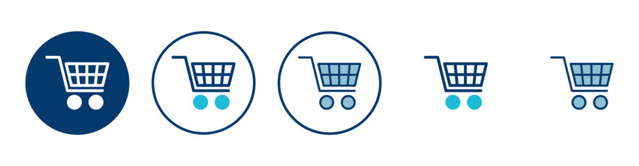 Shopping icon vector isolated on white background. Shopping cart icon. Basket icon. Trolley