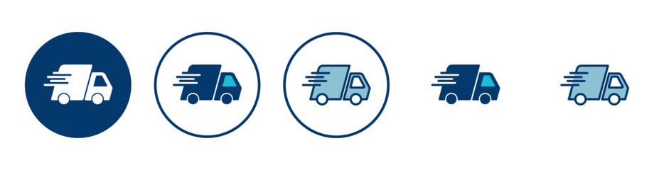 Delivery Icon vector isolated on white background. Fast Delivery Icon. Fast shipping delivery truck. Truck icon delivery