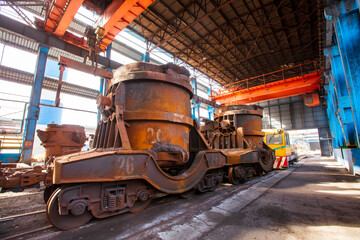 The workshop and equipment of the steel mill