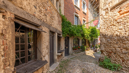 The beautiful medieval city of Pérouges in France on August 20th 2024