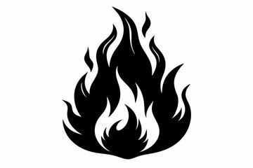 Fire flame icon silhouette, Fire SVG, Flame SVG, Fire Flame SVG
