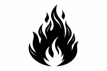 Fire flame icon silhouette, Fire SVG, Flame SVG, Fire Flame SVG
