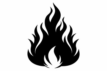 Fire flame icon silhouette, Fire SVG, Flame SVG, Fire Flame SVG
