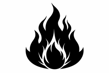 Fire flame icon silhouette, Fire SVG, Flame SVG, Fire Flame SVG  © Trendy CraftSVG 