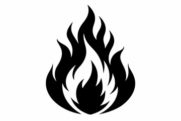 Fire flame icon silhouette, Fire SVG, Flame SVG, Fire Flame SVG
