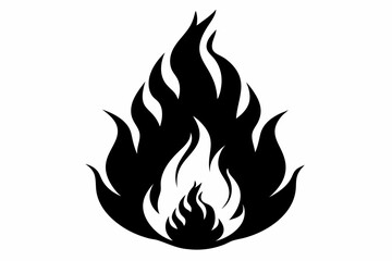 Fire flame icon silhouette, Fire SVG, Flame SVG, Fire Flame SVG
