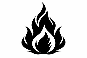 Fire flame icon silhouette, Fire SVG, Flame SVG, Fire Flame SVG
