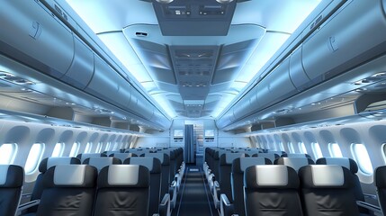 Obraz premium Airplane Cabin Interior