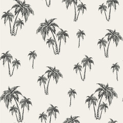 seamless palm tree pattern on  background