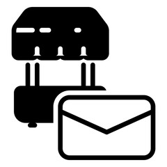 email icon, glyph icon style