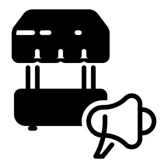 marketing icon, glyph icon style