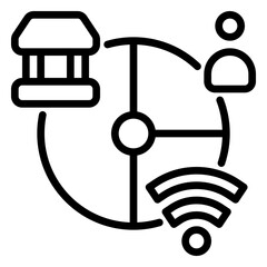 market icon, line icon style