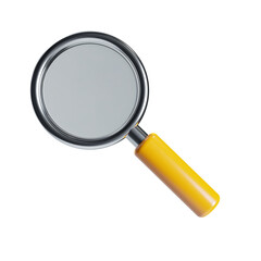 3d isometric magnifying glass search icon