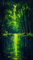 Fototapeta premium Mystic Forest River