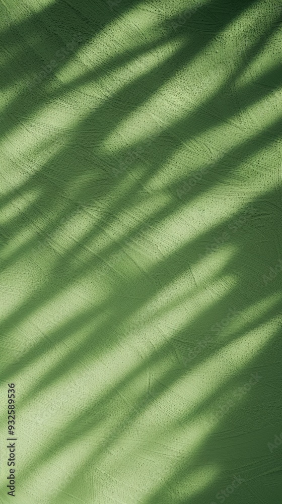 Poster green wall with shadows