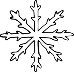 Cartoon lines Christmas Snow Cute Card Illustration