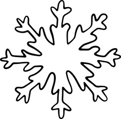 Cartoon lines Christmas Snow Cute Card Illustration