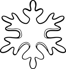 Cartoon lines Christmas Snow Cute Card Illustration