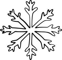 Cartoon lines Christmas Snow Cute Card Illustration