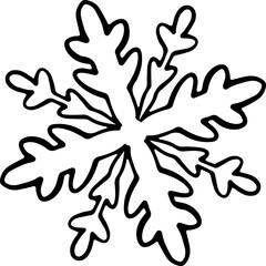 Cartoon lines Christmas Snow Cute Card Illustration