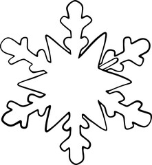 Cartoon lines Christmas Snow Cute Card Illustration