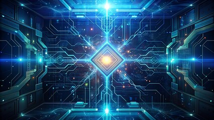 Obraz premium Futuristic Technology Network.