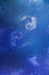 A space of the galaxy ,atmosphere with stars at blue background
