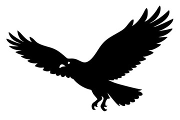 Eagle and Hawk Vector Silhouette - Majestic Bird of Prey Clipart