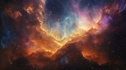 Cosmic Nebula   Space Dust and Stars   Galaxy Background