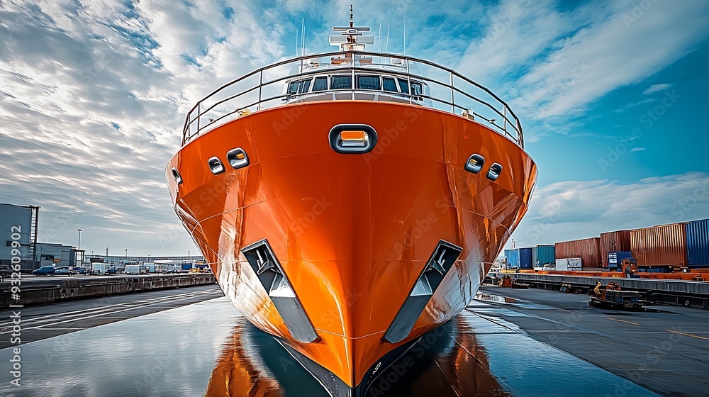 Poster roro is a specialized vessel for transporting vehicles containers and other cargoes in the port and 