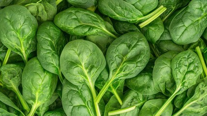 Obraz premium Organic spinach, freshly picked and bunched, 3D illustration