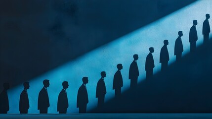 Leader's Shadow Casting Influence Over Followers' Silhouettes