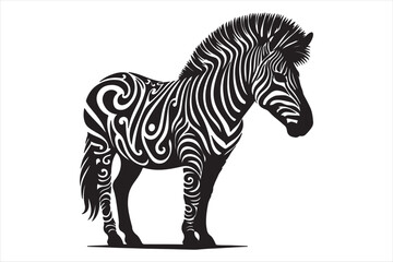 Zebra silhouette  vector