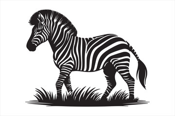 Zebra silhouette  vector