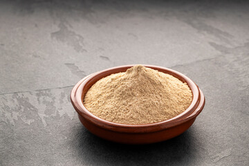 Organic maca powder - Peruvian Lepidium meyenii root.