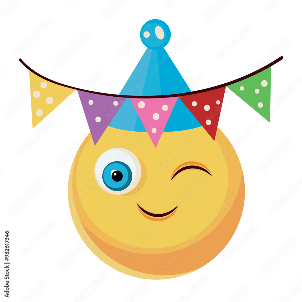 Sticker birthday emoji party celebration